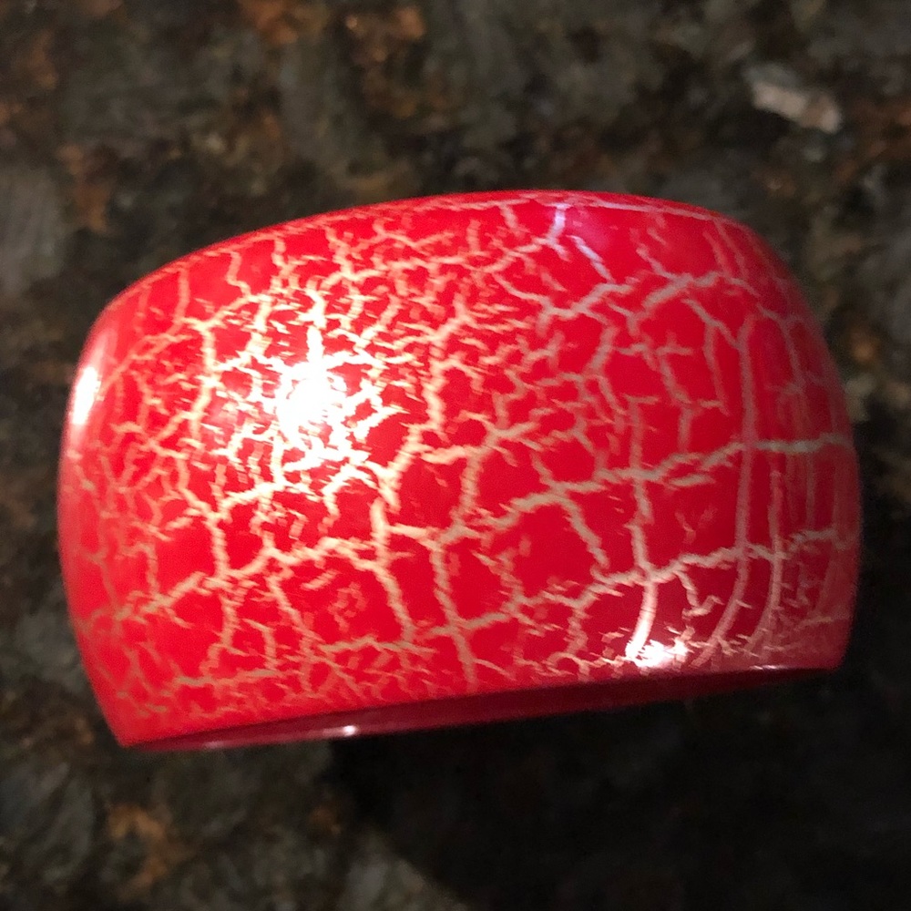 Bracelet red with silver 2-3/4”